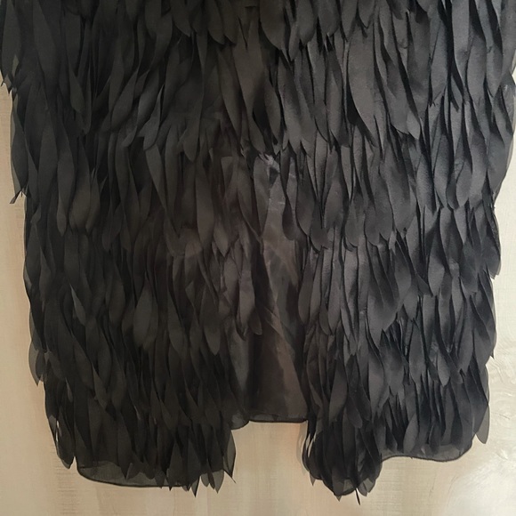 JS Collections black halter feather formal dress 2 - Picture 10 of 16